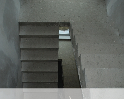 Betontreppe im Rohzustand